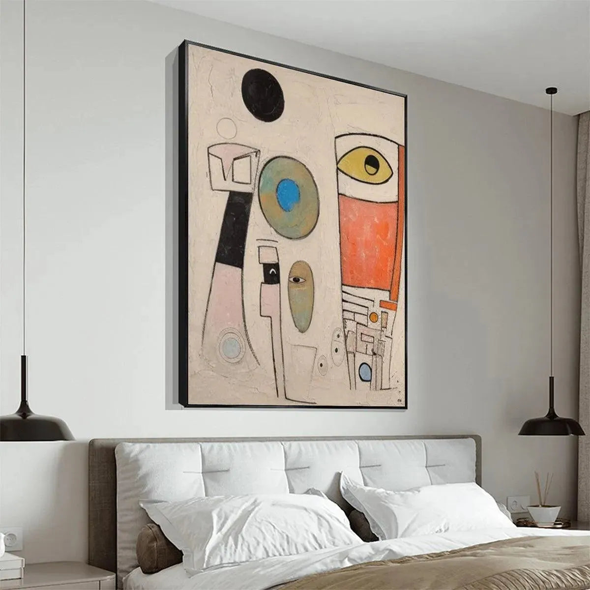 WHIMSICAL FORMS: Colorful Abstract Painting, Vertical Wall Art - Image 3