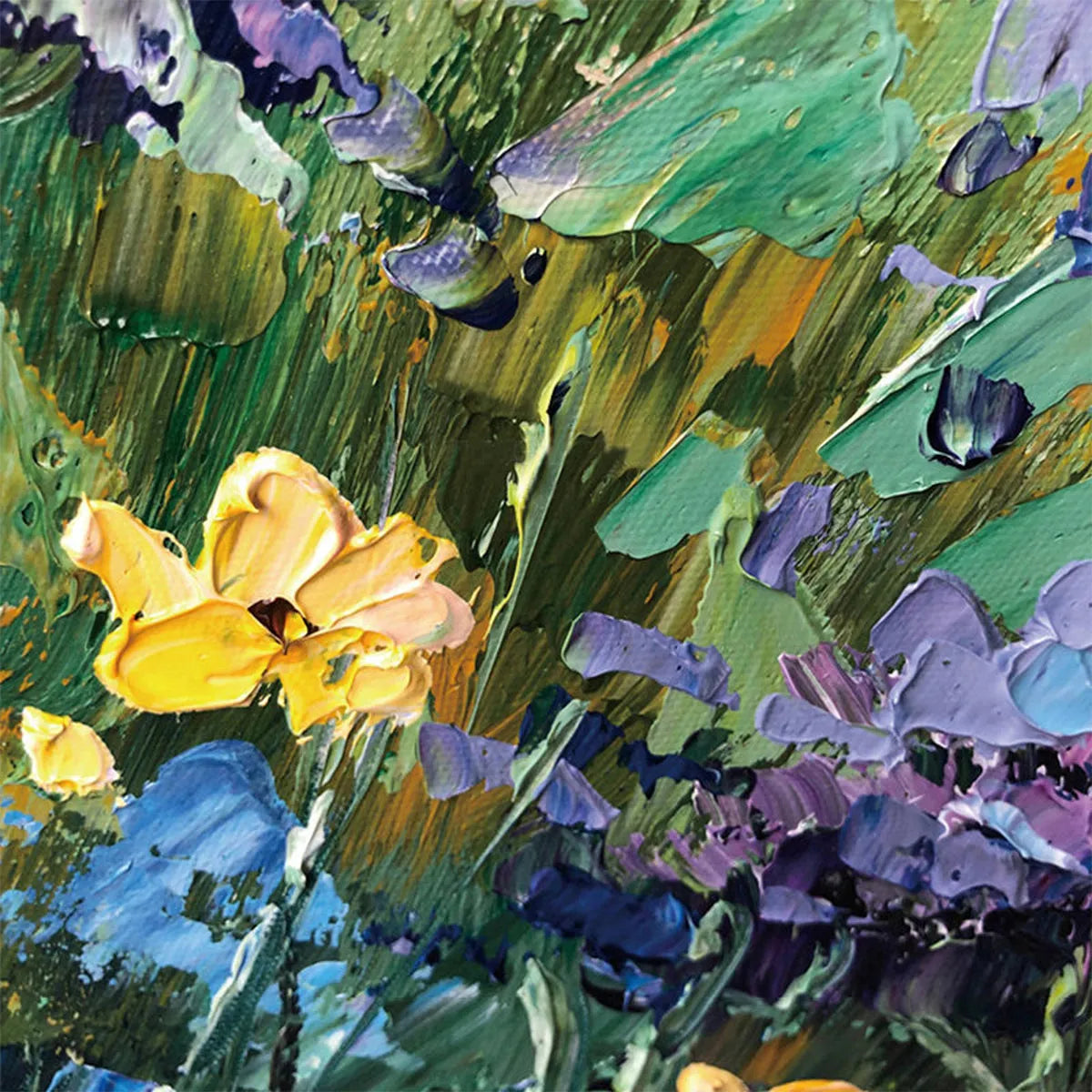 BLUE RIDGE DAWN: Landscape Oil Painting with Hydrangeas and Sunrise - Image 3