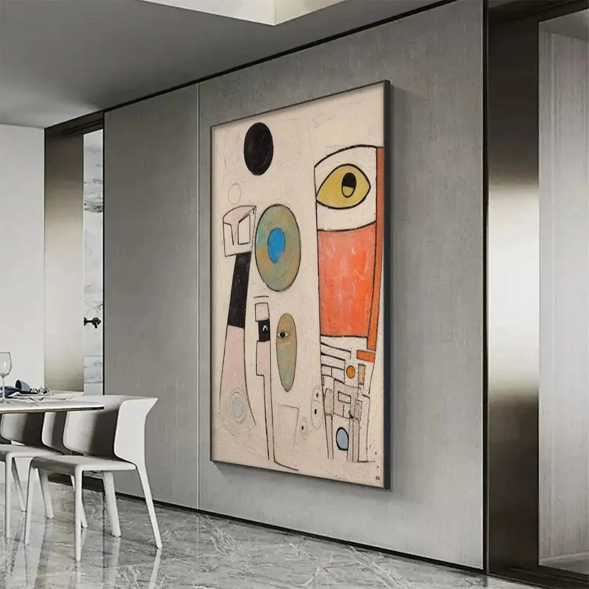 WHIMSICAL FORMS: Colorful Abstract Painting, Vertical Wall Art - Image 5