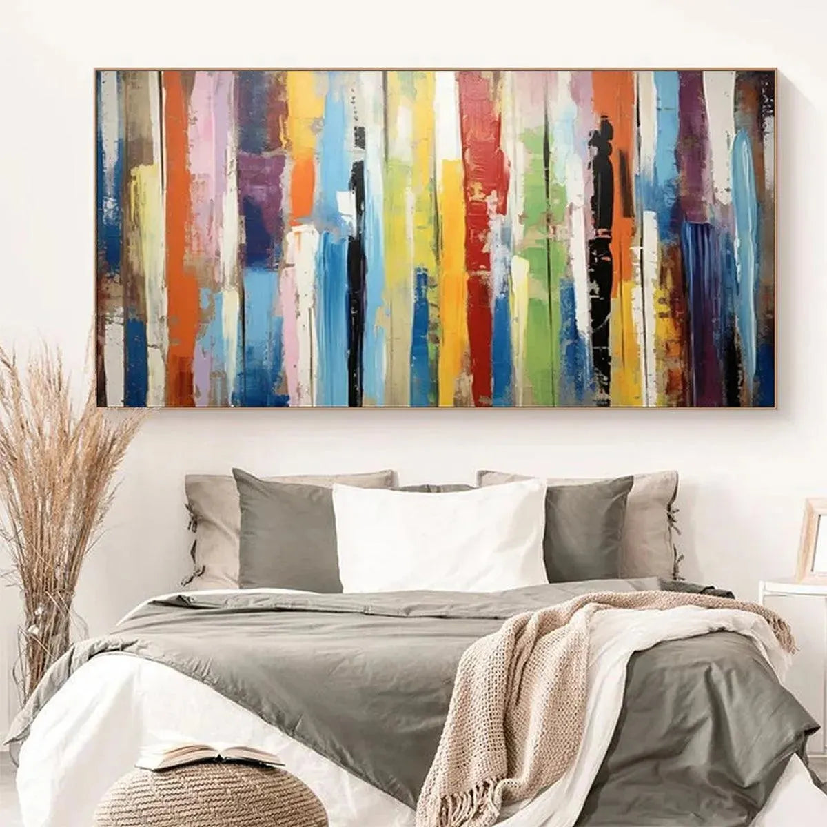COLOR HARMONY: Abstract Painting with Colorful Vertical Stripes - Image 8