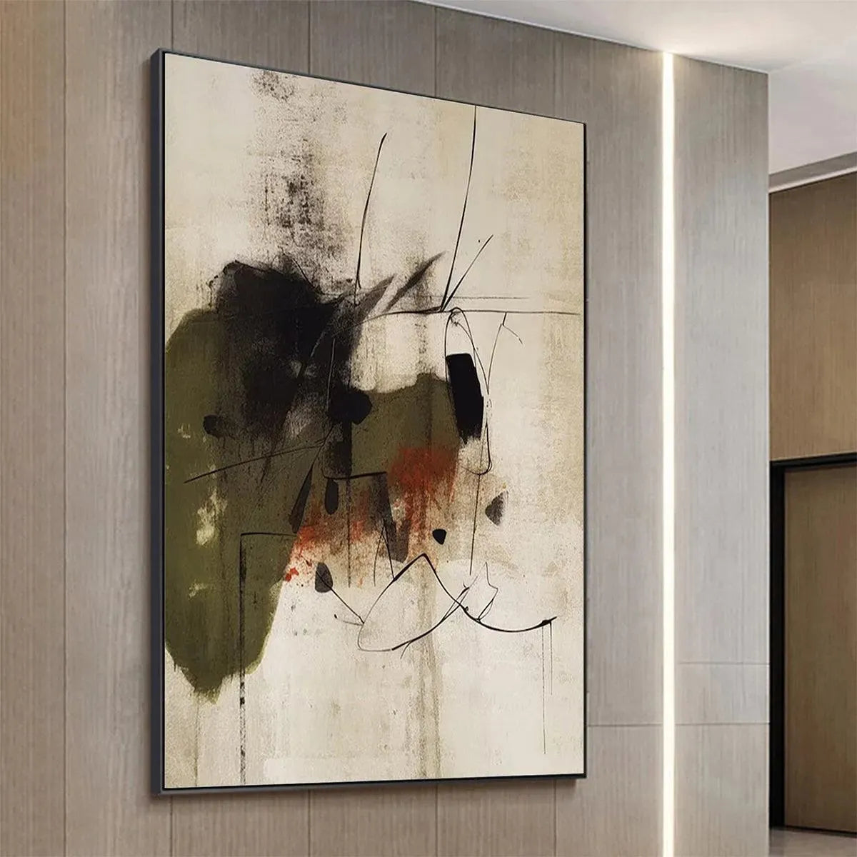 UNTITLED ABSTRACT: Minimalist Abstract Painting, Vertical Wall Art - Image 8