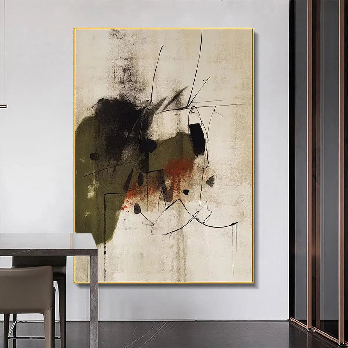 UNTITLED ABSTRACT: Minimalist Abstract Painting, Vertical Wall Art - Image 9