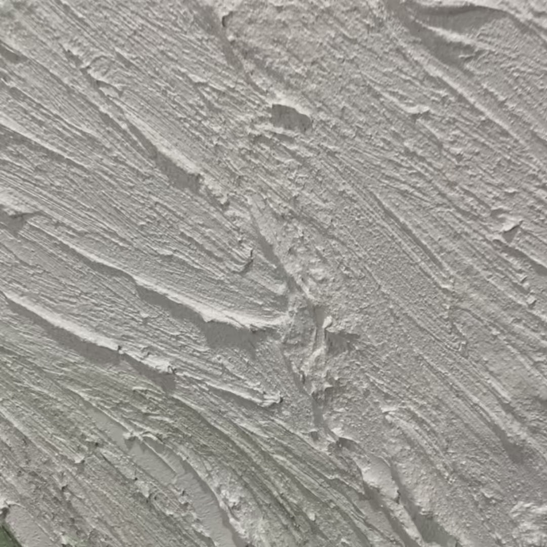EMERALD FLOW: Textured Abstract Green and White Oil Painting - Image 4