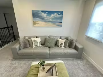 SEASIDE SERENITY: Textured Coastal Beach Oil Painting photo review
