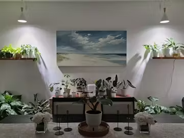SEASIDE SERENITY: Textured Coastal Beach Oil Painting photo review