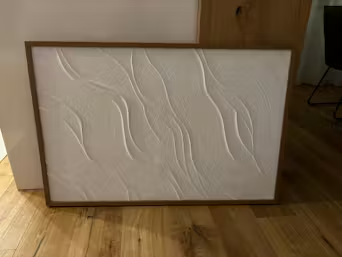 SERENE RIPPLES: Abstract Minimalist Textured White Painting for Living Room photo review
