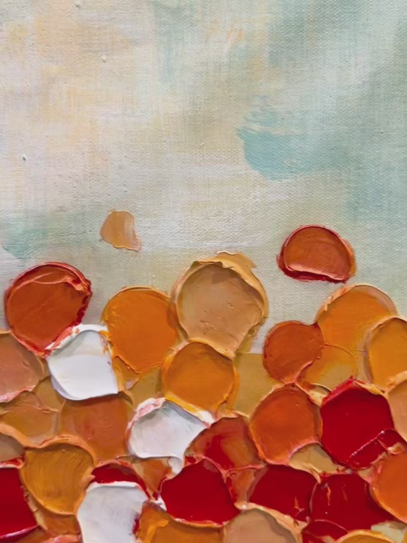 AUTUMN WHISPERS: Abstract Landscape Impasto Oil Painting - Image 4