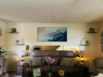 OCEAN WHISPERS: Textured Seascape Painting, Ocean Waves, Blue and White, Living Room, Bedroom photo review
