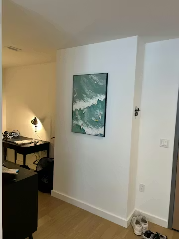 SURF'S UP: Textured Aerial View of Surfers Oil Painting photo review
