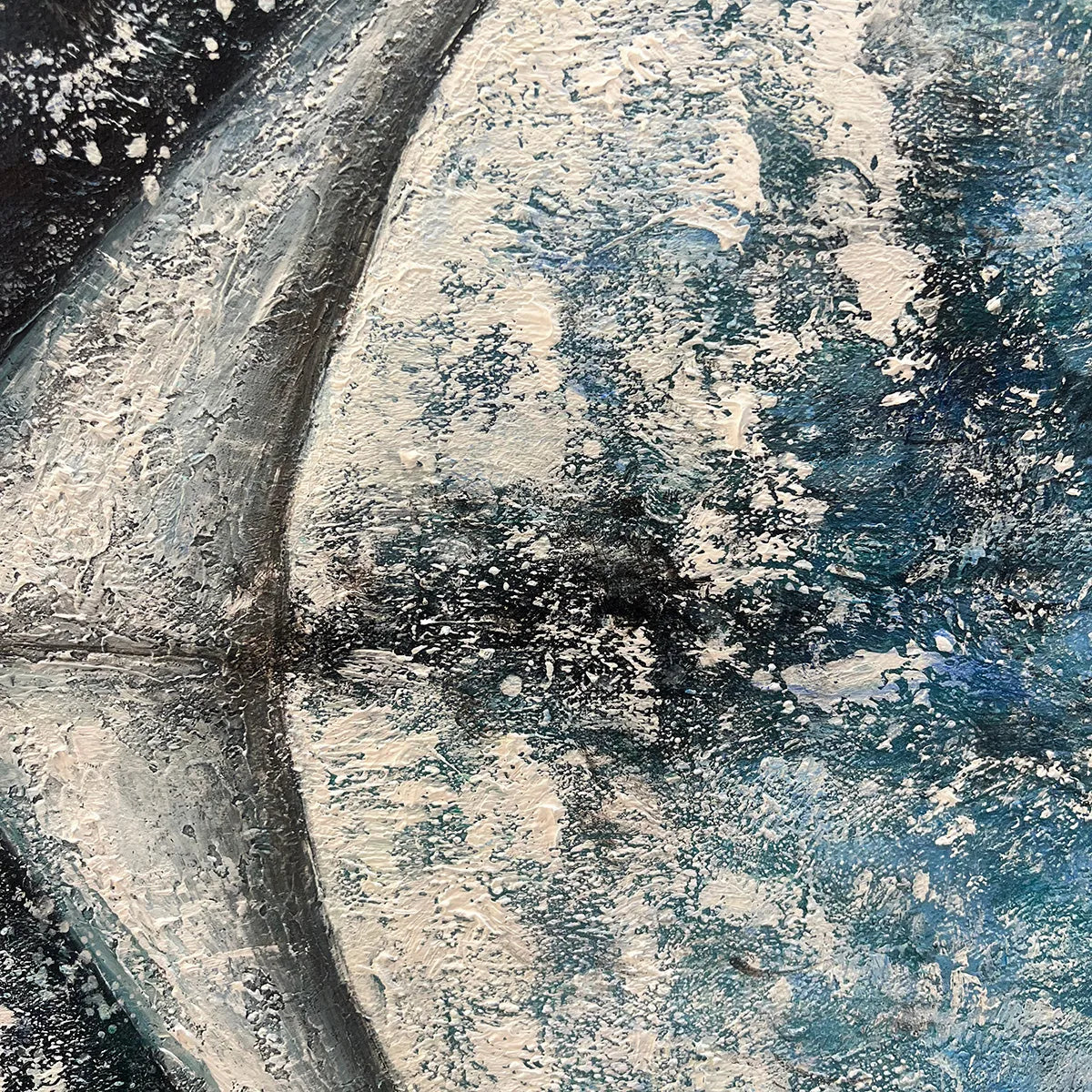 WHALE'S GRACE: Textured Whale Tail Painting, Ocean Animal Art, Blue, Living Room, Bedroom, Office - Image 6