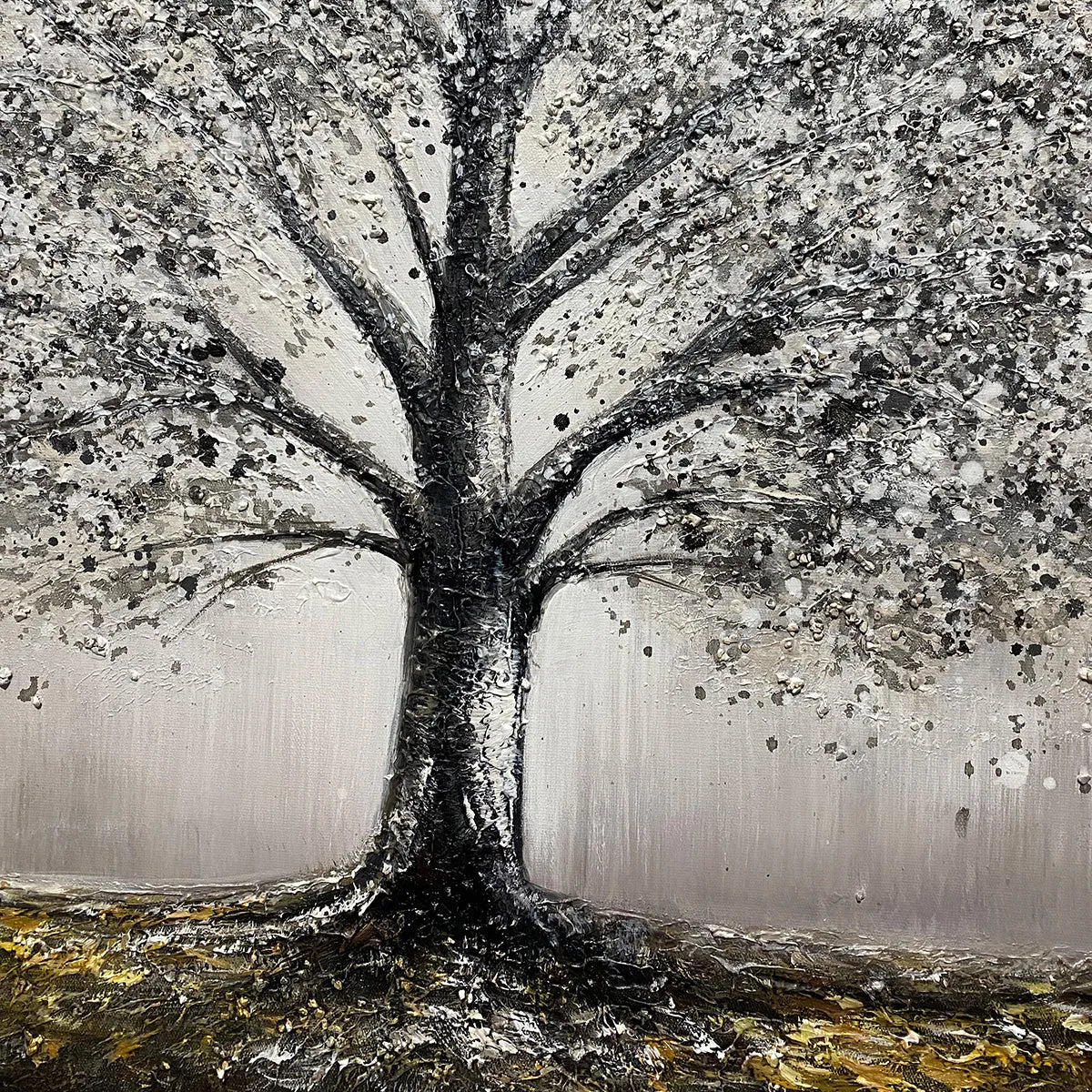 GOLDEN ROOTS: Tree Painting with Textured Gold Ground - Image 3