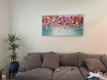 Vibrant Petals-A Burst of Colors in Oil Painting photo review