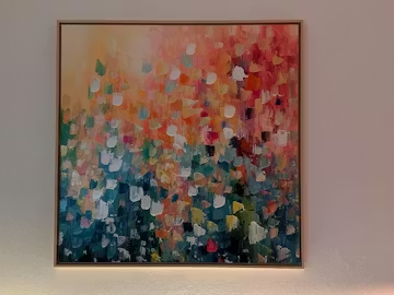 WILD BLOOM: Textured Abstract Colorful Floral Landscape Oil Painting photo review