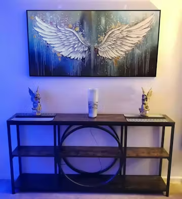 WINGS OF HOPE: Textured Abstract Angel Wings Oil Painting photo review