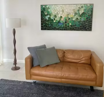 EMERALD MOSAIC: Textured Abstract Landscape Oil Painting photo review
