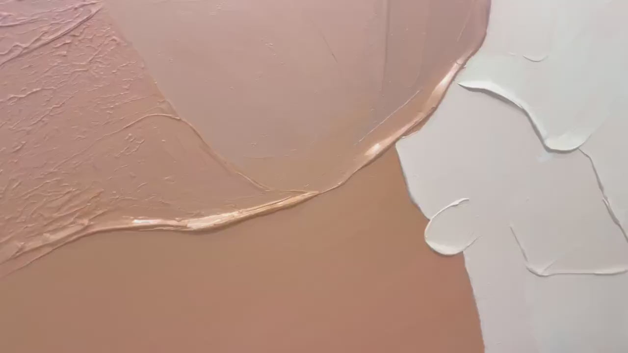 NUDE ABSTRACT: Textured Abstract Painting in Neutral Tones - Image 3