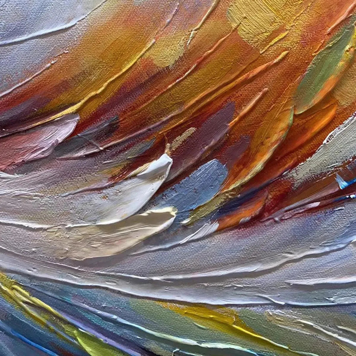 Abstract Swirl Oil Painting - Colorful Wall Art Decor - Image 6