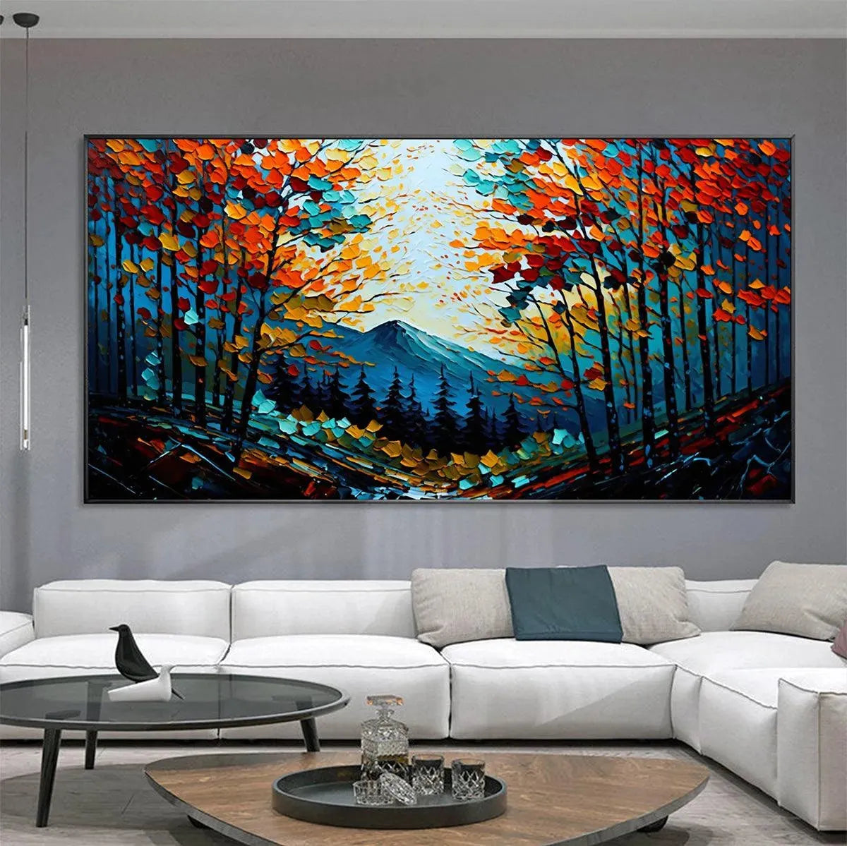 Colorful Forest Landscape Oil Painting - Autumn Vibes - Image 8