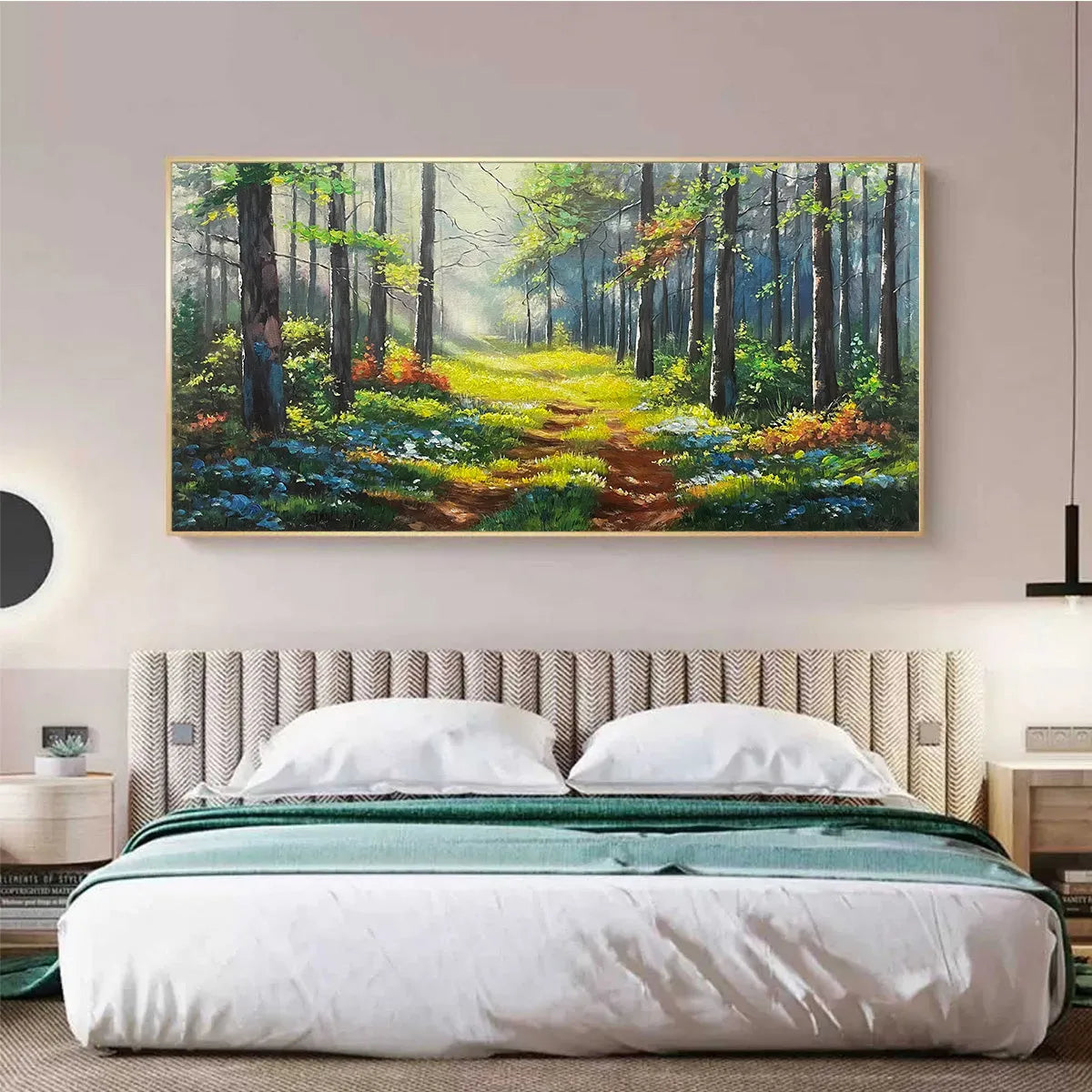 FOREST PATH: Forest Landscape Painting, Nature Trail, Green, Living Room, Bedroom, Office - Image 2