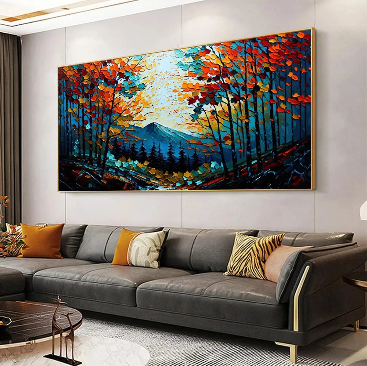 Colorful Forest Landscape Oil Painting - Autumn Vibes - Image 5
