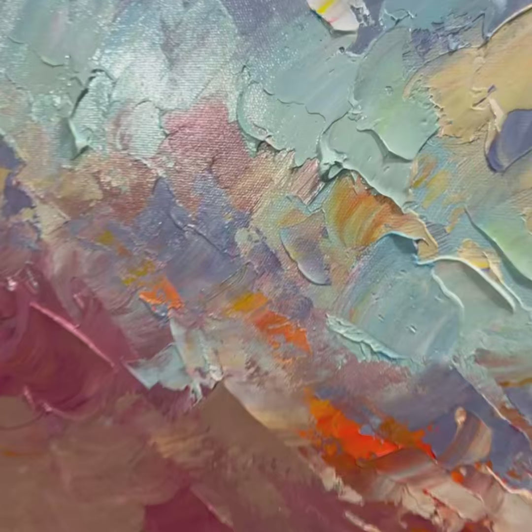 OCEAN SUNSET: Impasto Seascape Painting - Image 4