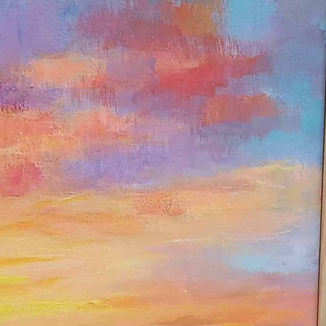 Ready to Ship | GOLDEN HOUR | 28''x28'' | 70x70cm | Wood Frame - Image 3