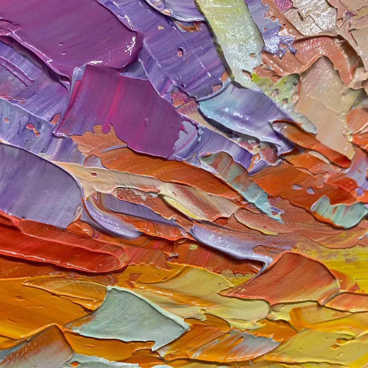 Colorful Seascape Oil Painting - Vibrant Sunset Art - Image 3