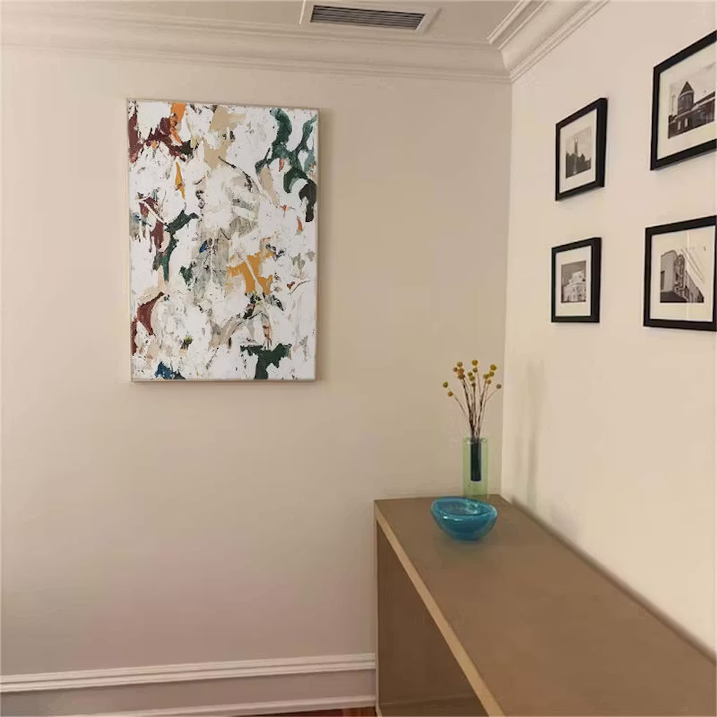 AUTUMN WHISPERS: Textured Abstract Impasto Oil Painting photo review