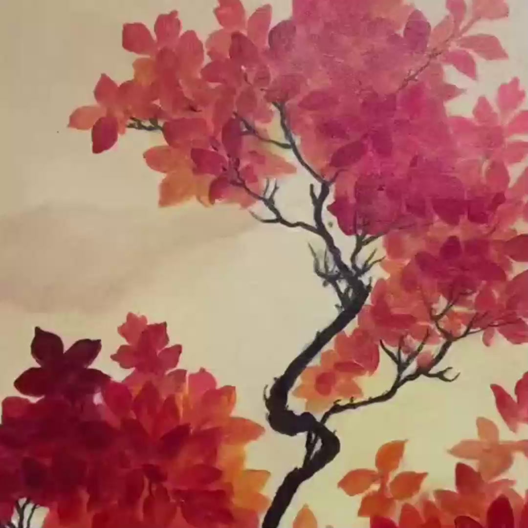 ZEN MOUNTAIN SUNSET PANORAMIC: Landscape Painting, Panoramic Wall Art, Asian Decor - Image 3