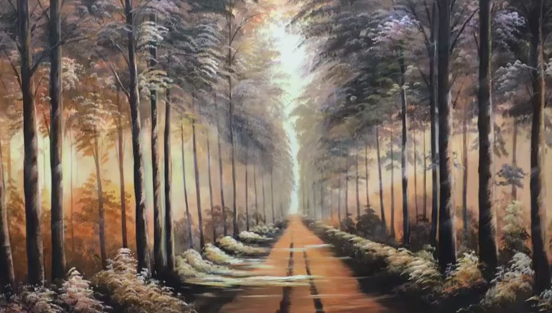 FOREST PATH: Panoramic Landscape Oil Painting - Image 4