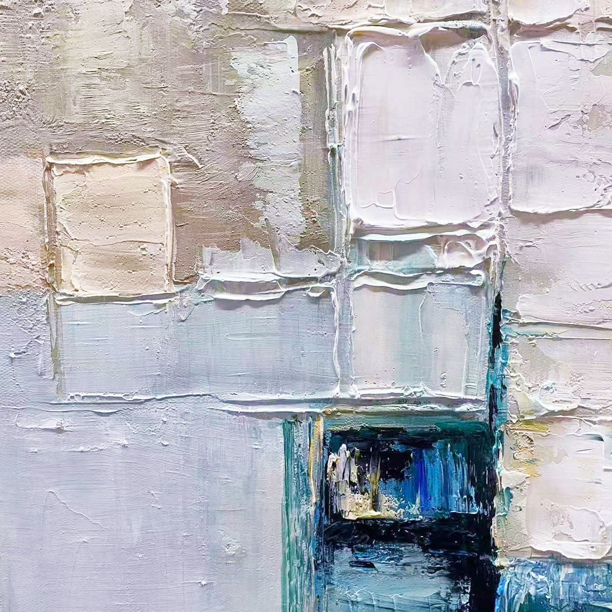 STRATUM: Heavily Textured Abstract Impasto Oil Painting - Image 6