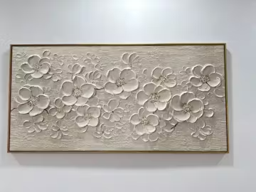 BLOSSOM SERENADE: Textured Floral Oil Painting photo review