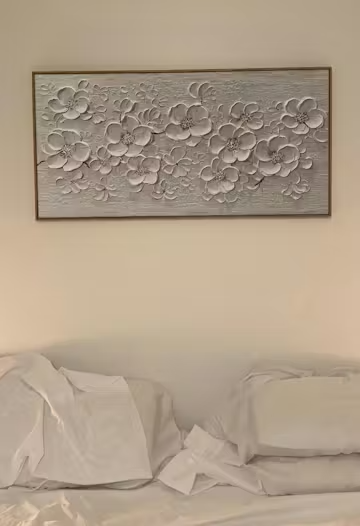 BLOSSOM SERENADE: Textured Floral Oil Painting photo review