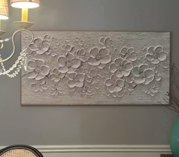 BLOSSOM SERENADE: Textured Floral Oil Painting photo review