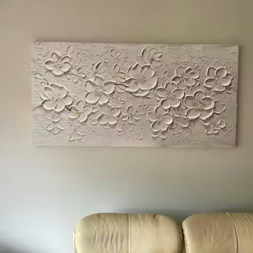 BLOSSOM SERENADE: Textured Floral Oil Painting photo review