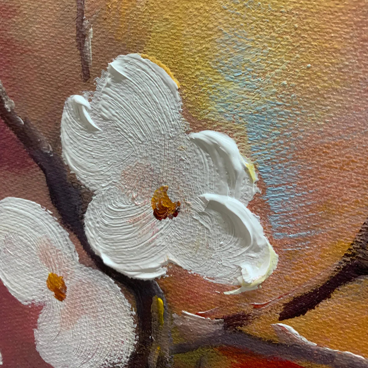 SPRING MELODY: Panoramic Blossom Tree Painting with Colorful Birds - Image 7