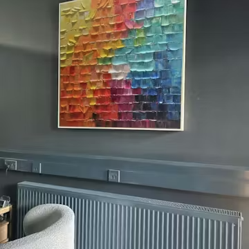 CHROMA FLOW: Textured Abstract Impasto Oil Painting photo review