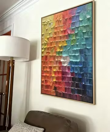 CHROMA FLOW: Textured Abstract Impasto Oil Painting photo review