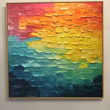 CHROMA FLOW: Textured Abstract Impasto Oil Painting photo review