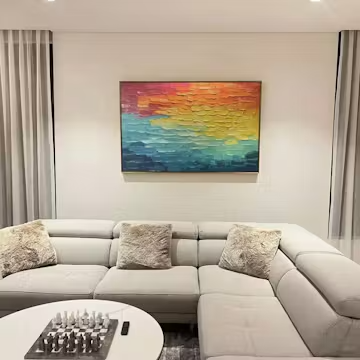 CHROMA FLOW: Textured Abstract Impasto Oil Painting photo review