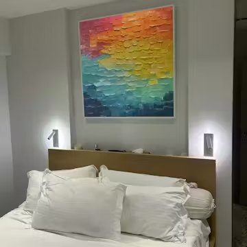 CHROMA FLOW: Textured Abstract Impasto Oil Painting photo review