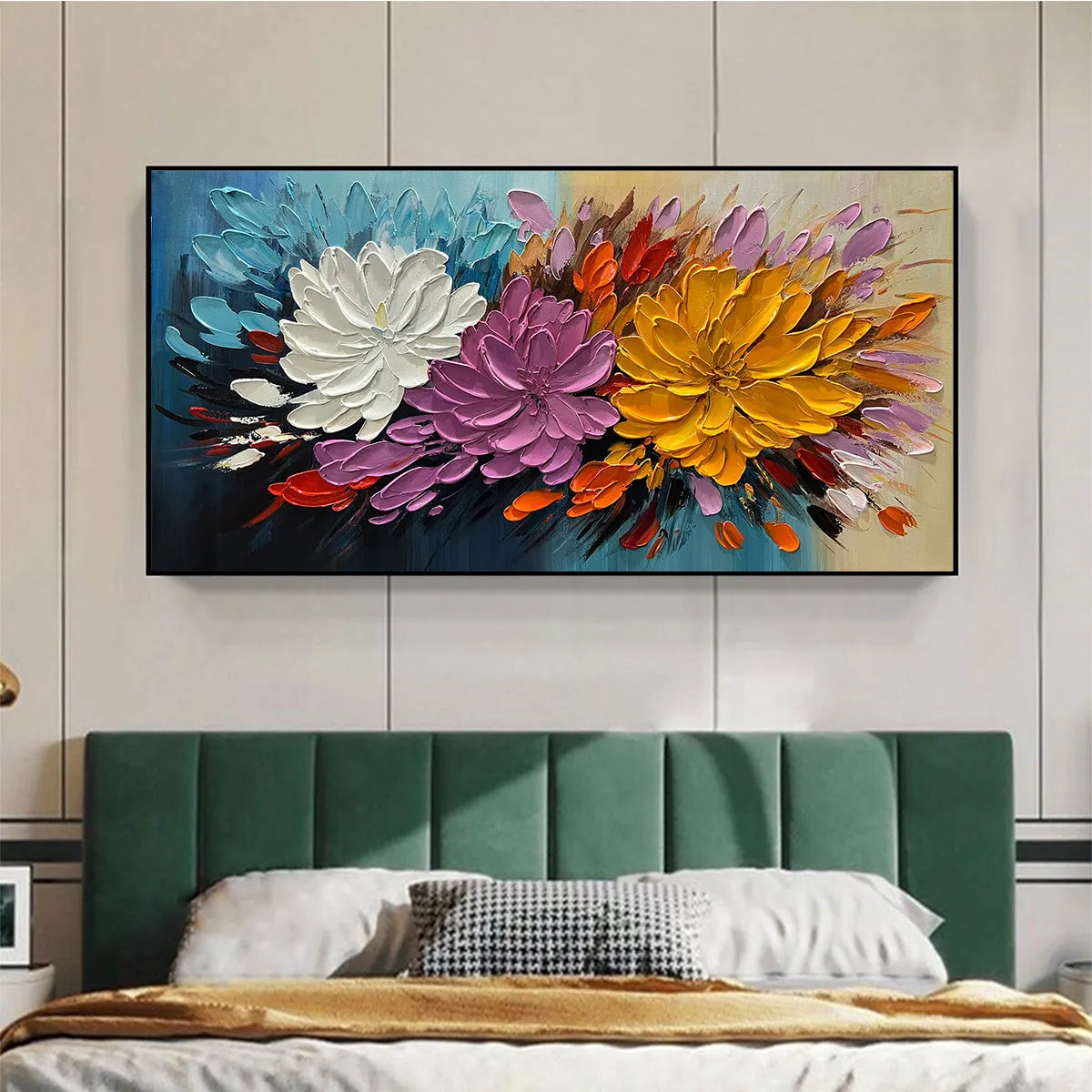 AUTUMN BOUQUET: Textured Floral Painting, Impasto Flowers, Colorful, Living Room, Dining Room - Image 7