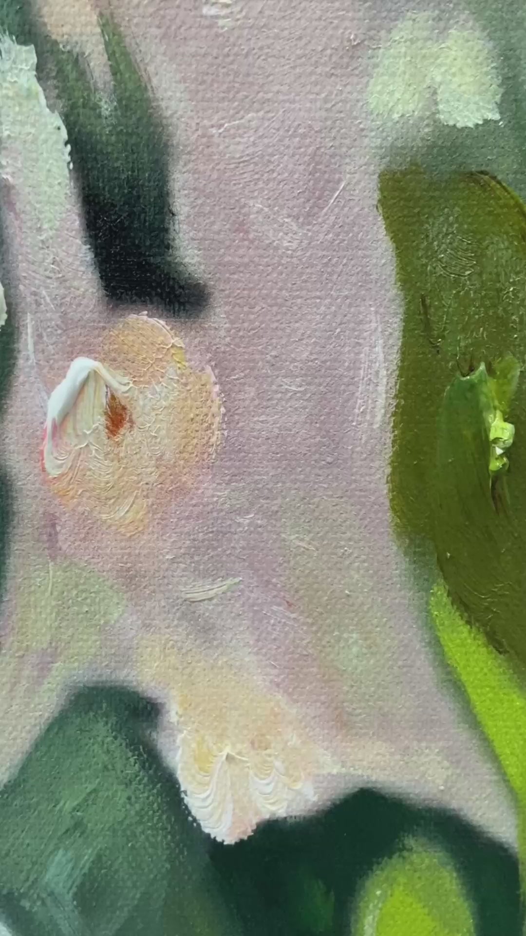 SECRET GARDEN: Vertical Floral Painting in Vibrant Colors - Image 4