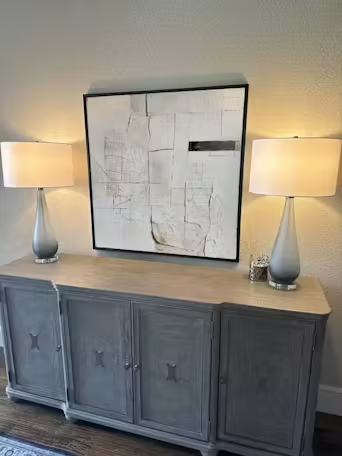 DECONSTRUCTED PLANS: Textured Minimalist Architectural Abstract Painting photo review