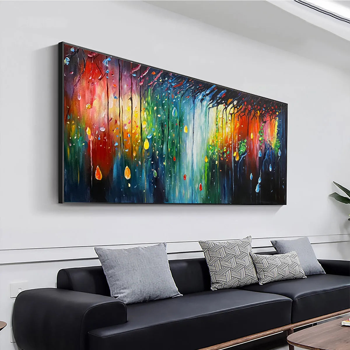 RAINFOREST MELODY: Abstract Painting, Colorful Waterfall, Living Room, Dining Room, Office - Image 7