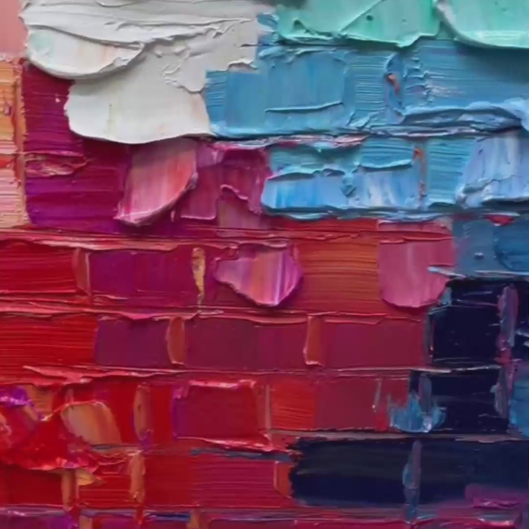 CHROMA FLOW: Textured Abstract Impasto Oil Painting - Image 3