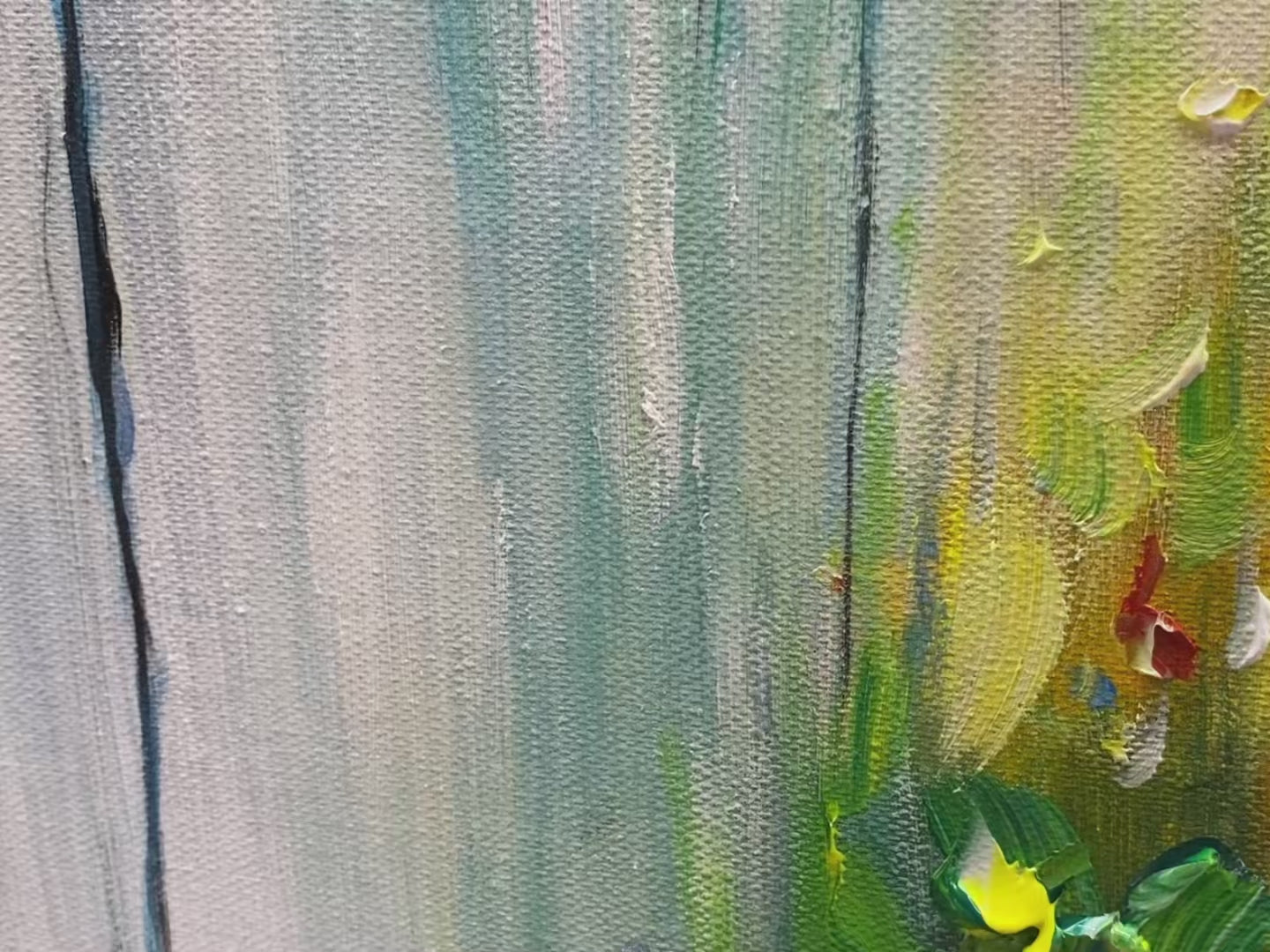 RAINFOREST MELODY: Abstract Painting, Colorful Waterfall, Living Room, Dining Room, Office - Image 4