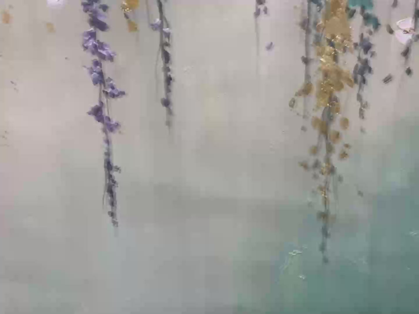 Ready to Ship | CASCADE: Panoramic Floral and Butterfly Oil Painting - Image 3