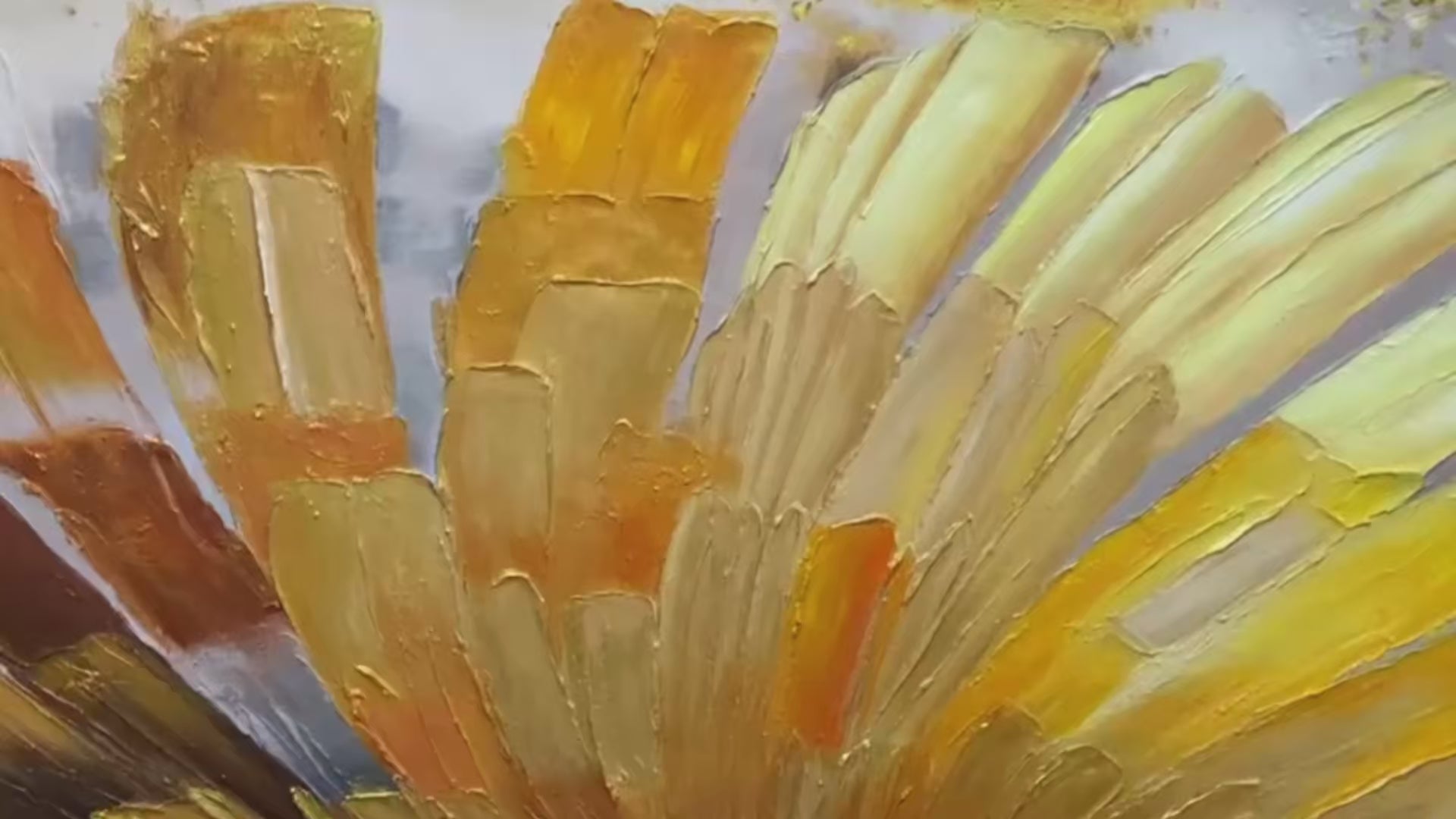 GOLDEN RADIANCE: Abstract Gold Textured Impasto Oil Painting - Image 4