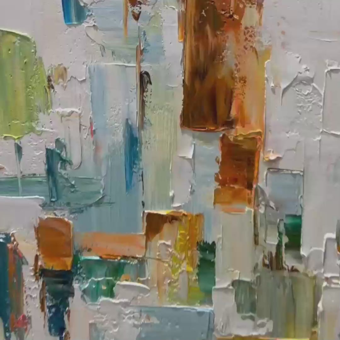 WINTER'S WHISPER: Textured Abstract Oil Painting - Image 3